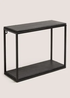 Black Beaded Single Shelf