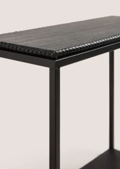 Black Beaded Single Shelf