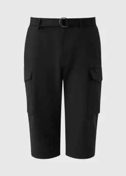 Black Belted 3/4 Trek Shorts