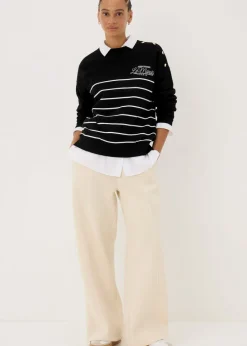 Black Breton Stripe Sweatshirt