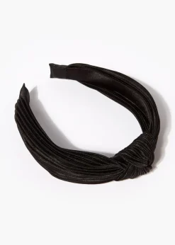 Black Crinkle Knot Hairband