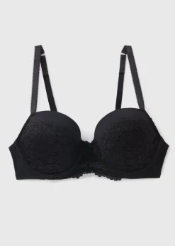 Black DD+ Lace Padded Bra