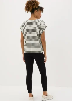 Black Denim Look Ankle Length Leggings