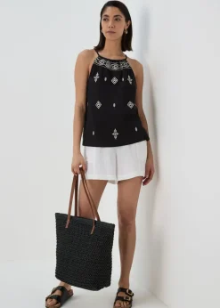 Black Embroidered Cami