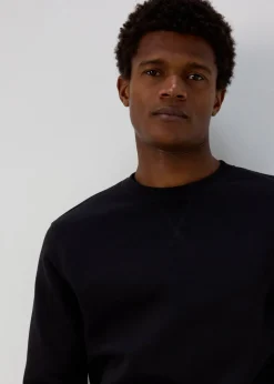 Black Essential Crew Neck Sweatshirt