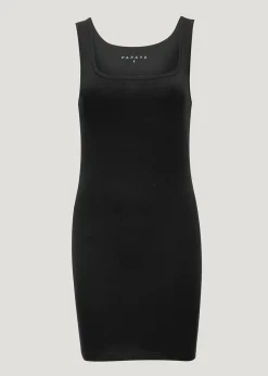 Black Essential Longline Vest Top