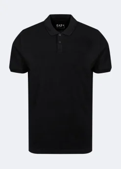 Black Essential Pique Polo Shirt