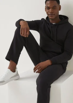 Black Essential Straight Fit Joggers