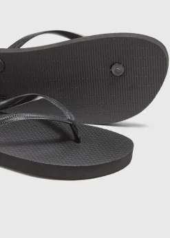 Black Flip Flops