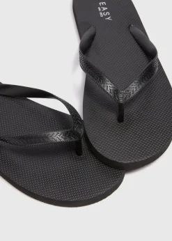 Black Flip Flops