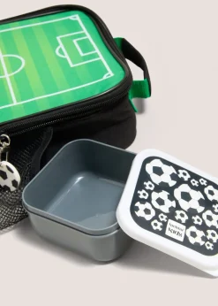 Black Football Field Lunch Bag & Snack Box