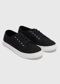 Black Injected Lace Trainers