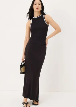 Black Jersey Maxi Skirt