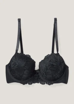 Black Lace Detail Bra