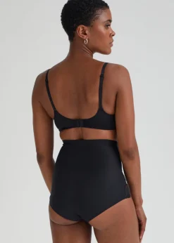 Black Lace High Waisted Medium Control Knickers