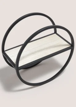 Black Metal Single Shelf