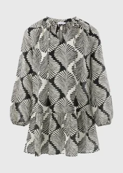 Black Monochrome Shell Dress