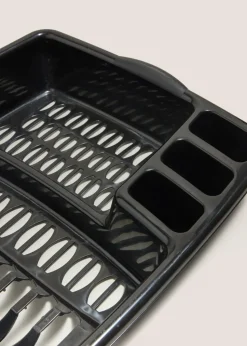 Black Plastic Dish Drainer (46cm x 37cm x 9cm)
