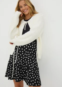 Black Polka Dot Mini Skirt