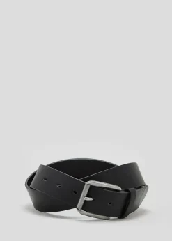 Black PU Buckle Belt