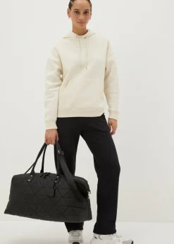 Black Quilted Weekender Bag