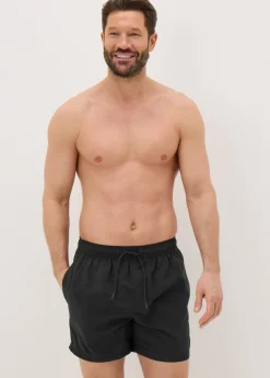 Black Regular Swim Shorts