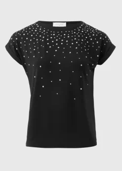 Black Scatter Stud T-Shirt