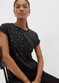 Black Scatter Stud T-Shirt