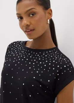 Black Scatter Stud T-Shirt