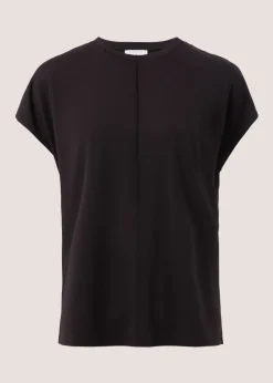 Black Seam Front T-Shirt