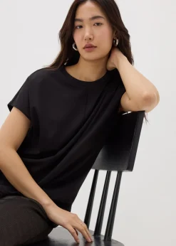 Black Seam Front T-Shirt