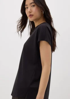 Black Seam Front T-Shirt