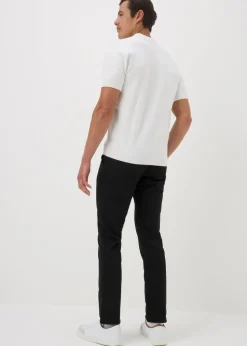 Black Slim Fit Chino Trousers