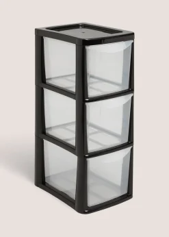 Black Small Drawer Tower