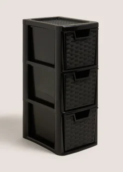Black Small Tower Drawers