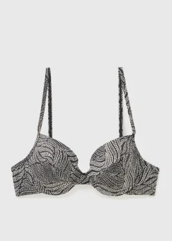 Black Spot Cupped Bikini Top