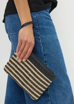 Black Straw Purse