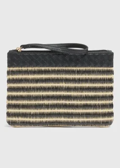 Black Straw Purse
