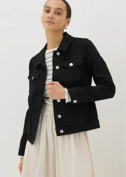 Black Stretch Denim Jacket