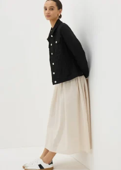 Black Stretch Denim Jacket