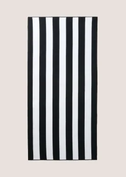 Black Stripe Beach Towel