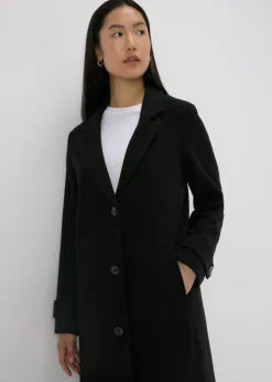 Black Textured Coat
