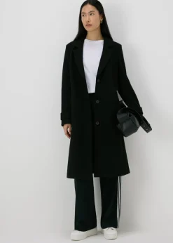 Black Textured Coat
