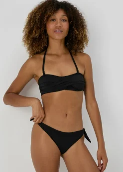 Black Twist Bikini Bottoms