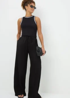 Black Wide Leg Trousers