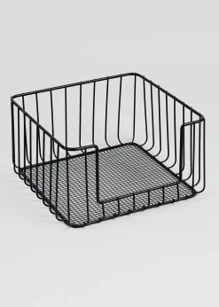 Black Wire Stackable Storage Basket