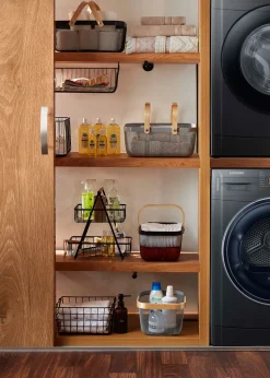 Black Wire Stackable Storage Basket