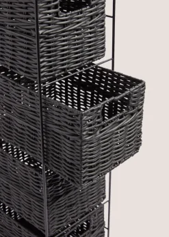 Black Woven Plastic Drawers