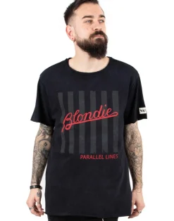 Blondie Mens Black Band Logo T-Shirt