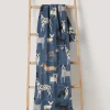 Blue Dog Print Throw